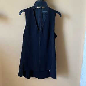 Rag & Bone Women’s Fernanda Cut out Back Top Black V Neck Sleeveless Size XXS